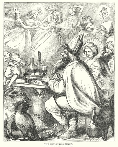 H.C. Andersen: Elverhøj (litografi) af Alfred Walter (after) Bayes