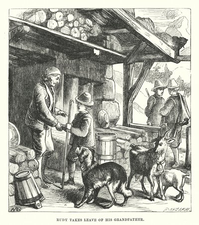 H.C. Andersen: Ispigen (litografi) af Alfred Walter (after) Bayes