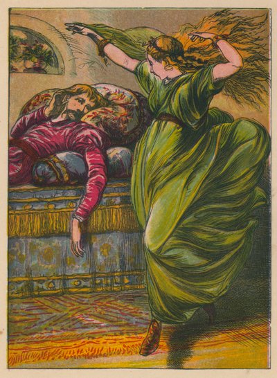 H.C. Andersen: Den lille havfrue (farvelitografi) af Alfred Walter (after) Bayes