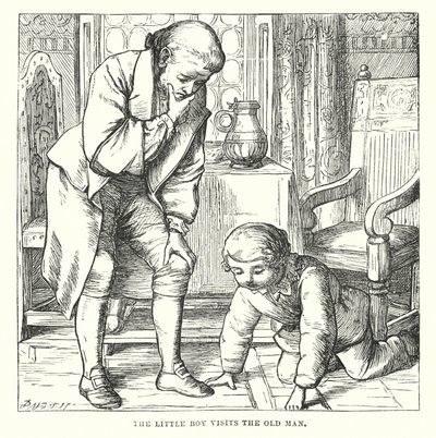 H.C. Andersen: Det gamle hus (litografi) af Alfred Walter (after) Bayes