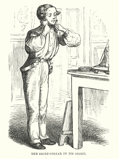 H.C. Andersen: Skjortekraven (litografi) af Alfred Walter (after) Bayes