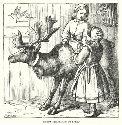 H.C. Andersen: Snedronningen (litografi) af Alfred Walter (after) Bayes