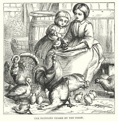 H.C. Andersen: Den grimme ælling (litografi) af Alfred Walter (after) Bayes