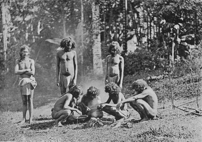 Veddahs or Wild Men, c1890, 1910 af Alfred William Amandus Plate