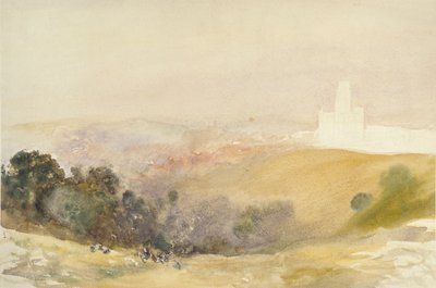 Durham fra de røde bakker, 1866-1880 af Alfred William Hunt