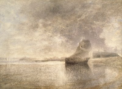 Holy Island Castle, Northumbria, c1882-3 af Alfred William Hunt