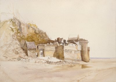 Mont St Michel, Den ydre port, c1876 af Alfred William Hunt