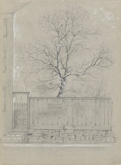 Billboard og træ af Alfred Wordsworth Thompson