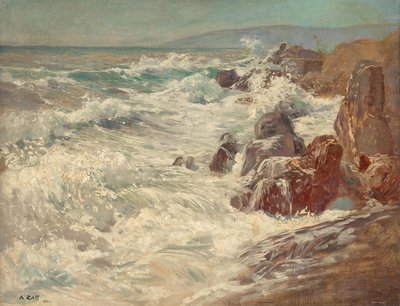 Surf på Nervis kyst af Alfred Zoff