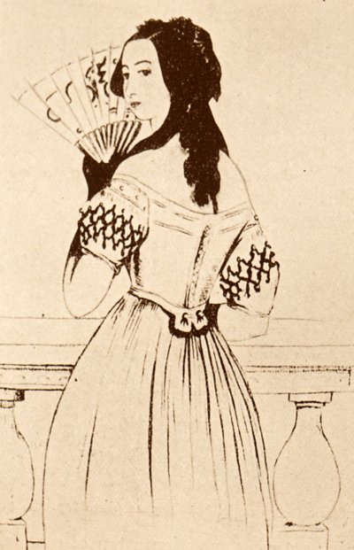 George Sand (tegning) af Alfred de Musset
