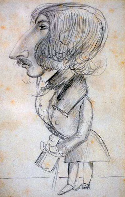 Selvportræt, 1838 af Alfred de Musset