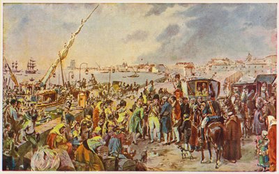 John af Braganza, prinsregent af Portugal, rejser til Brasilien af Alfredo Roque Gameiro