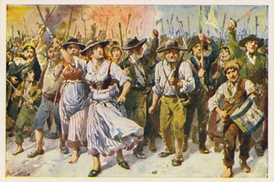 Revolution i Maria da Fonte, Portugal af Alfredo Roque Gameiro