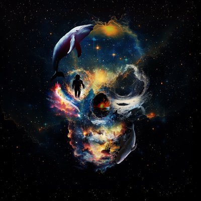 Rumhvalens kranium af Ali Gulec