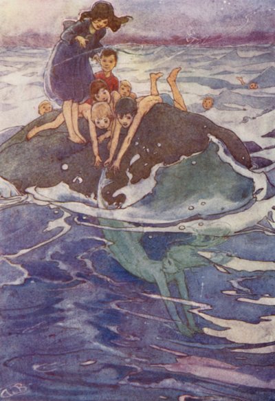 Hun gled ud af hans greb (farve litho) af Alice Bolingbroke (after) Woodward