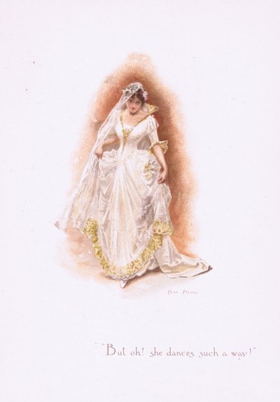 Men åh, hun danser sådan!, fra Some Old Love Songs udgivet af Hildesheimer & Faulkner, 1892 af Alice Havers