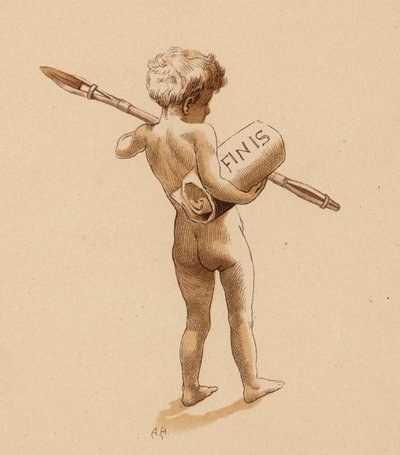 Finis (farvelitografi) af Alice Havers
