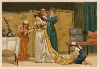 De hvide svaner (chromolitho) af Alice Havers