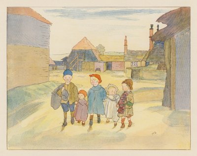 The Day of the Treat (farvelitografi) af Alice Maud Beddington