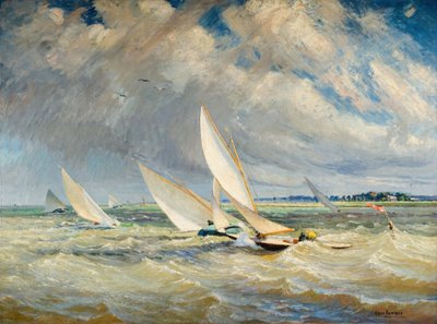 Yachts kapsejlads i dårligt vejr - Burnham-On-Crouch, 1919. af Alice Maud Fanner