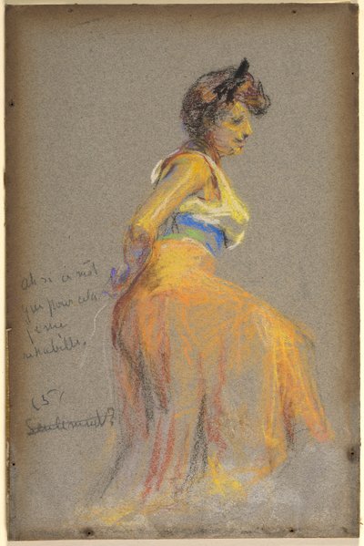 Model i gule farver af Alice Pike Barney