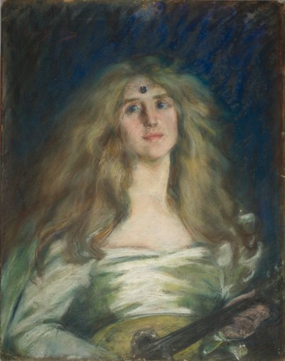 Natalie med mandolin af Alice Pike Barney
