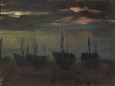 Skibe i måneskin af Alice Pike Barney