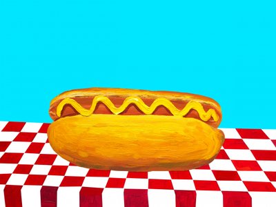 Klassisk hotdog-picnic af Alice Straker