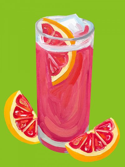 Cocktail med lyserød grapefrugt af Alice Straker