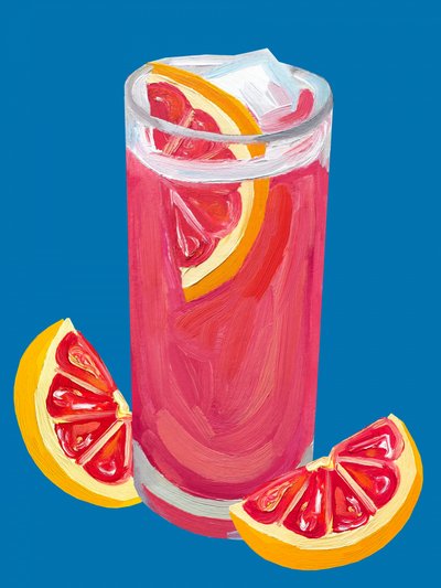 Cocktail med lyserød grapefrugt af Alice Straker