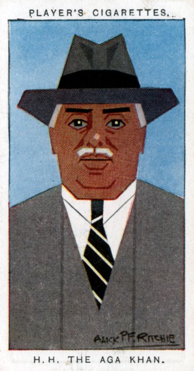 Aga Khan III Mohammed Shah, leder af Ismailis, 1926. af Alick P. F. Ritchie