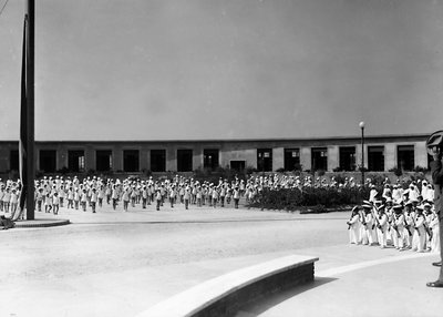 Villa Rosa Maltoni Mussolini: træning af unge studerende (s/h foto) af Fratelli Alinari
