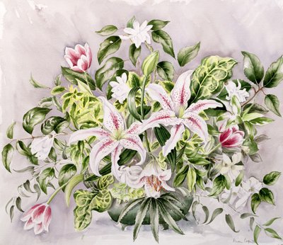 Stilleben med liljer, 1996 af Alison Cooper