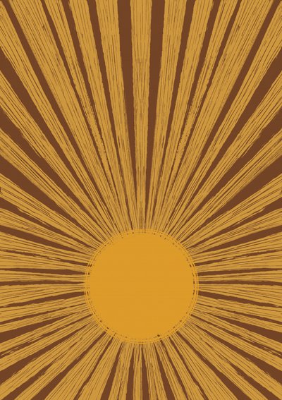 Varm retro-sunburst af Aliya Putrus