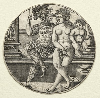 Mars, Venus og Amor af Allaert Claesz
