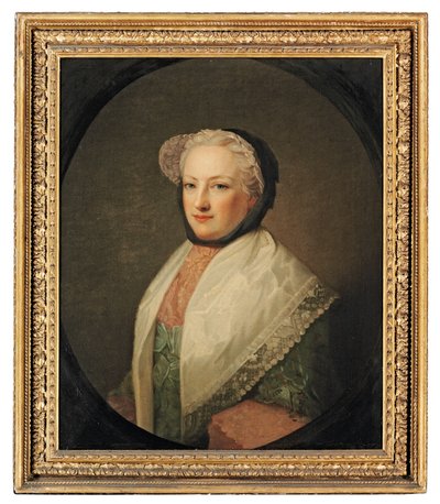 Portræt af Anne Drelincourt, Lady Primrose (ca. 1709-1775) (olie på lærred) af Allan (follower of) Ramsay