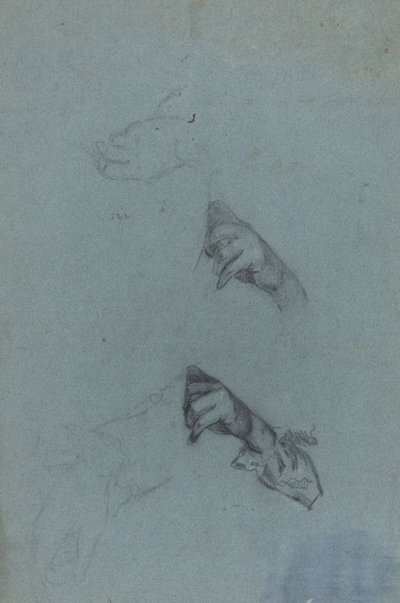 Håndstudier [verso] af Allan Ramsay