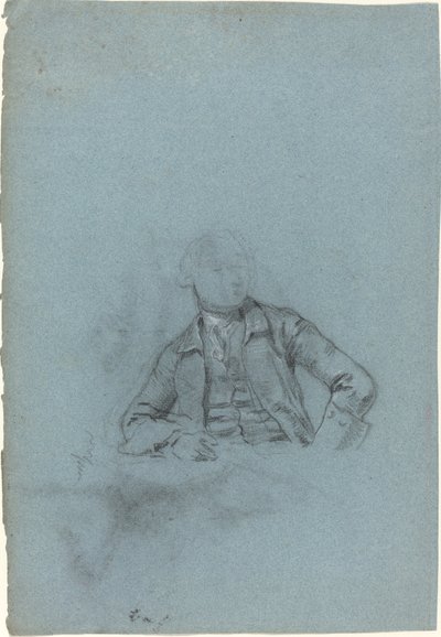 Studie af en siddende mand [recto] af Allan Ramsay