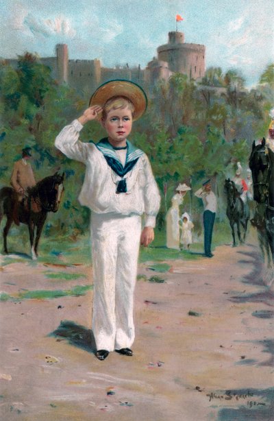 Edward, Prince of Wales, hylder farverne, 1902 af Allan Stewart