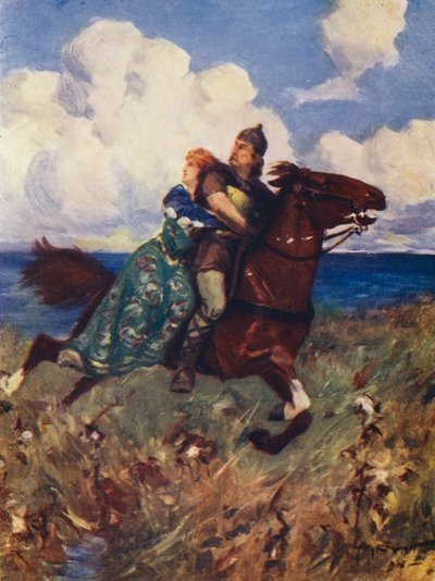 Slaget om fuglene (farvelitografi) af Allan Stewart
