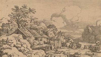 Tømrerhytte, formentlig ca. 16451656. af Allart van Everdingen