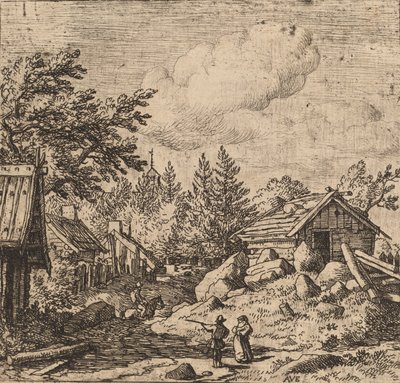 Hamlet på bjergrig grund, sandsynligvis ca. 16451656. af Allart van Everdingen