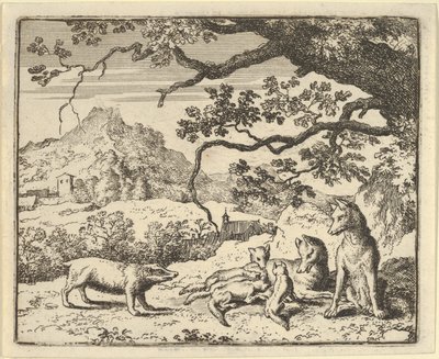 Renard modtager et nyt citat fra grævlingen, 1650-75. af Allart van Everdingen