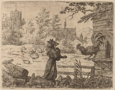 Reynard forklædt som munk, sandsynligvis ca. 16451656. af Allart van Everdingen