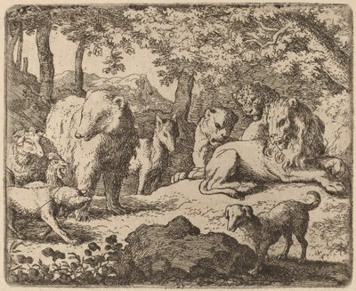 Reynard er løsladt for at fortælle sin historie, sandsynligvis ca. 16451656. af Allart van Everdingen