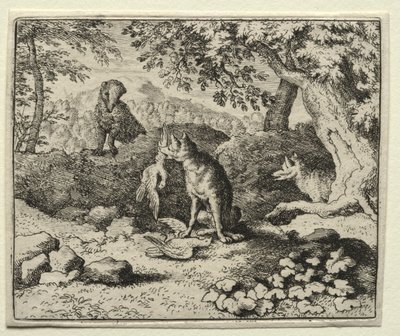 Reynard the Fox: Badger Comes to Warn Reynard. af Allart van Everdingen