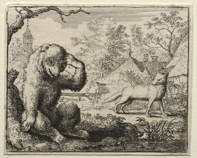 Reynard the Fox: Reynard Chides the Injured Bear af Allart van Everdingen