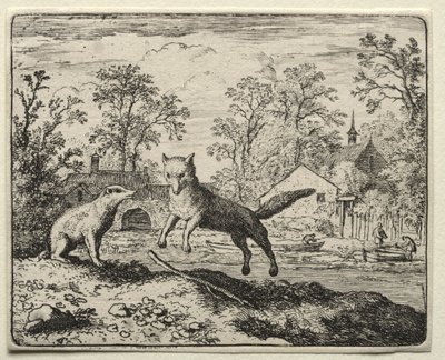 Reynard the Fox: Reynard Doing Penance af Allart van Everdingen