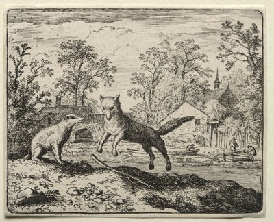 Reynard the Fox: Reynard Doing Penance. af Allart van Everdingen