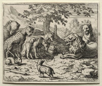 Reynard the Fox: Lions Council. af Allart van Everdingen